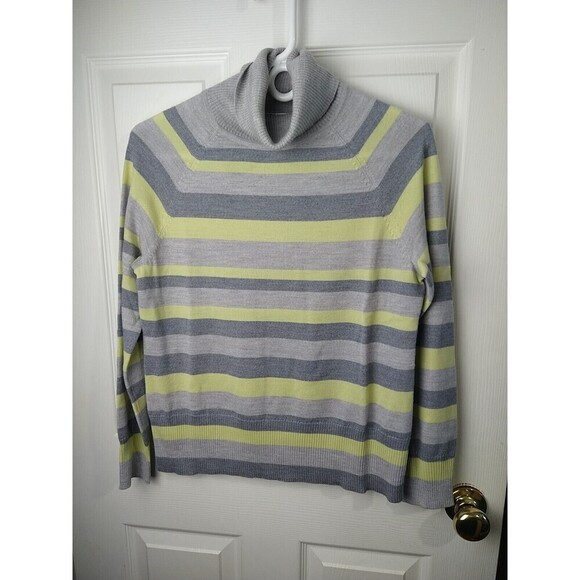 pendleton wool Turtleneck Striped Pullover Petite Sweater. Size MP - Picture 1 of 9
